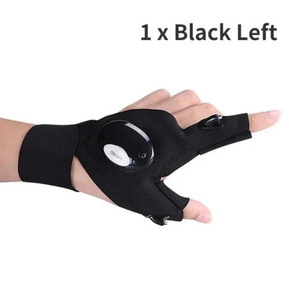 🔥Last Day Buy 2 Get 1 Free:LED Flashlight Waterproof Gloves - Practical Durable Fingerless Gloves