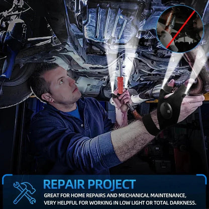 🔥Last Day Buy 2 Get 1 Free:LED Flashlight Waterproof Gloves - Practical Durable Fingerless Gloves