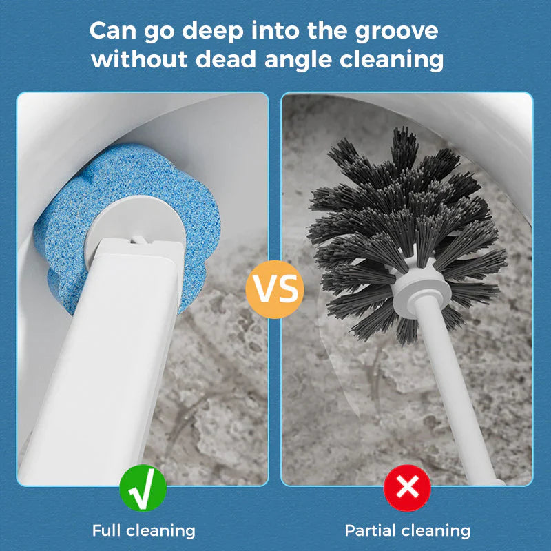 🧊Disposable Toilet Brush Set – with Built-In Cleaner & 24 Refills