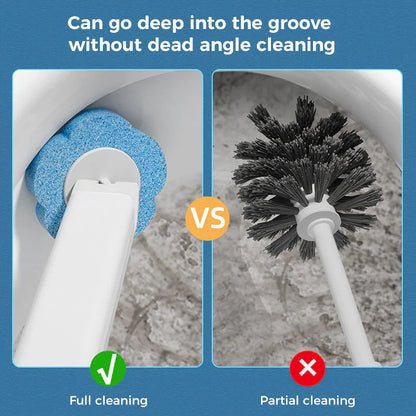 🧊Disposable Toilet Brush Set – with Built-In Cleaner & 24 Refills