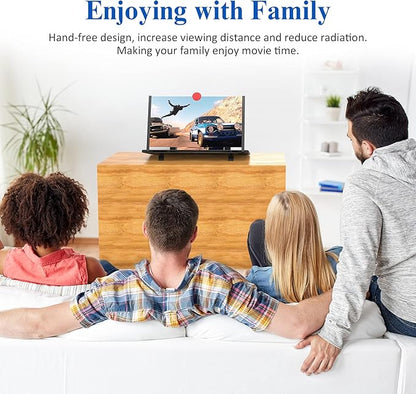 🕶️Screen Magnifier,3D HD Mobile Phone Magnifier Projector Screen Enlarger for Movies, Videos, and Gaming,Foldable Cell Phone Stand with Screen Amplifier,Supports All Smartphones