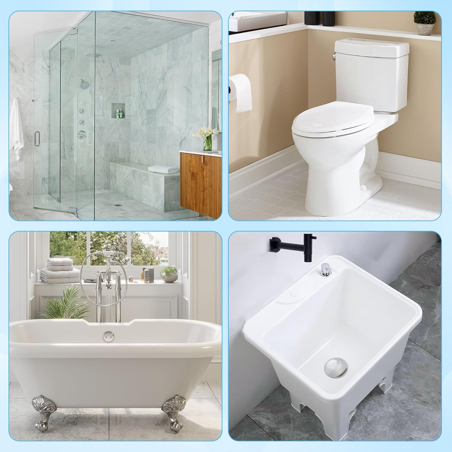 🧊Disposable Toilet Brush Set – with Built-In Cleaner & 24 Refills