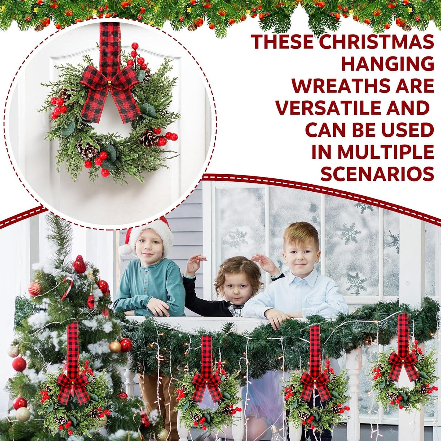 🎄Christmas Early Discount 49% Off✨Each wreath is only $4.8. Christmas hanging wreath