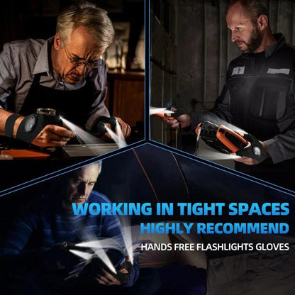 🔥Last Day Buy 2 Get 1 Free:LED Flashlight Waterproof Gloves - Practical Durable Fingerless Gloves