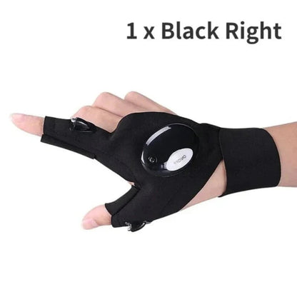 🔥Last Day Buy 2 Get 1 Free:LED Flashlight Waterproof Gloves - Practical Durable Fingerless Gloves