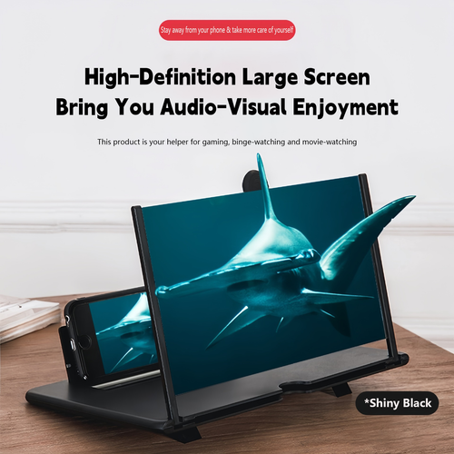 🕶️Screen Magnifier,3D HD Mobile Phone Magnifier Projector Screen Enlarger for Movies, Videos, and Gaming,Foldable Cell Phone Stand with Screen Amplifier,Supports All Smartphones