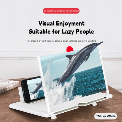 🕶️Screen Magnifier,3D HD Mobile Phone Magnifier Projector Screen Enlarger for Movies, Videos, and Gaming,Foldable Cell Phone Stand with Screen Amplifier,Supports All Smartphones