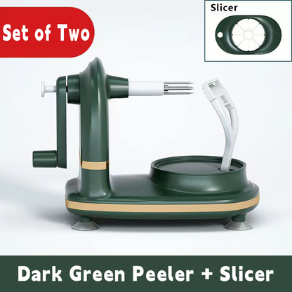 Upgraded Plastic Apple Peeler, Pear Peeler and Apple Slicer Corer with Stainless Steel Blades(one backup blade included)