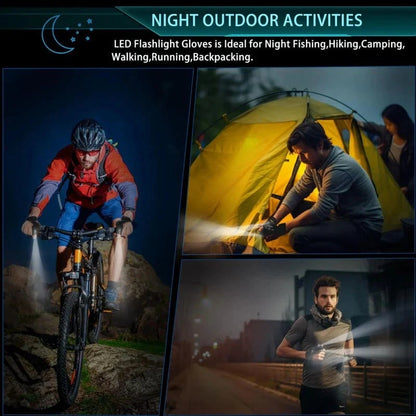 🔥Last Day Buy 2 Get 1 Free:LED Flashlight Waterproof Gloves - Practical Durable Fingerless Gloves