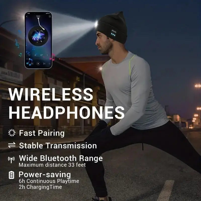 🔥HZA™ Smart Bluetooth Beanie — Music, Light & Warmth Combined