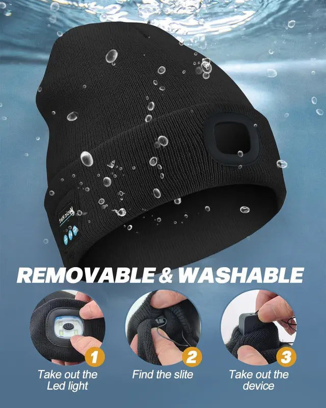 🔥HZA™ Smart Bluetooth Beanie — Music, Light & Warmth Combined